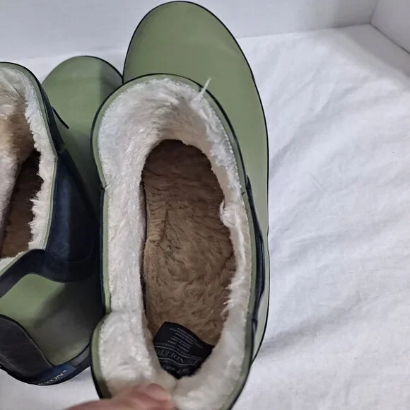 Pendleton Chelsea Boots Woman 7 Green Rubber Waterproof Lined Slip On Comfort - Picture 11 of 14